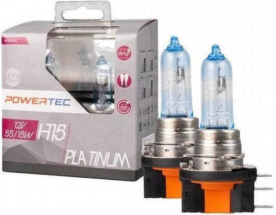 M-Tech Lamps Car Platinum H15 Halogen 3500K Warm White 12V 2pcs