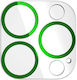 Lens Shield Full Camera Protection Tempered Glass Green for the Samsung Galaxy S22 Ultra