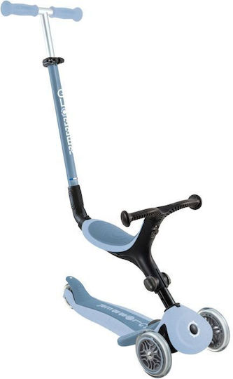 Globber Kids Foldable Scooter Go.Up Active Eco 3-Wheel with Seat for 15 Months Blueberry