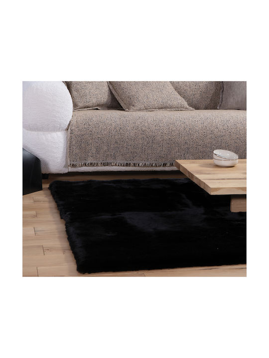 Nef-Nef Homeware Estelle Shaggy Γούνινο 75x140cm Black (034622)