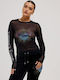 Women's Blouse Long Sleeve Black