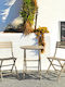 Helen Outdoor Dinner Foldable Polypropylene Table Taupe 60x60x74cm