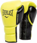 Everlast Powerlock 2 Pro Training Laced Boxhandschuhe aus Leder Gelb