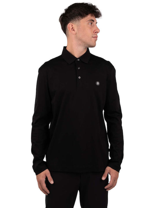 Boss Polo Langarmbluse Schwarz