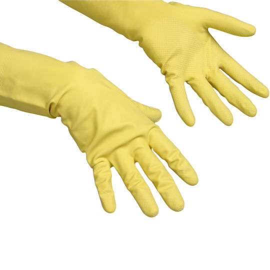 Vileda Ζεύγος Γαντιών Καθαριότητας Contract Latex Large Κίτρινα