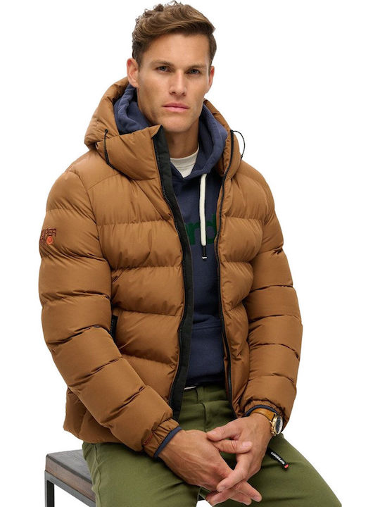 Superdry M D2 Sdcd Μπουφάν Puffer Κάμελ