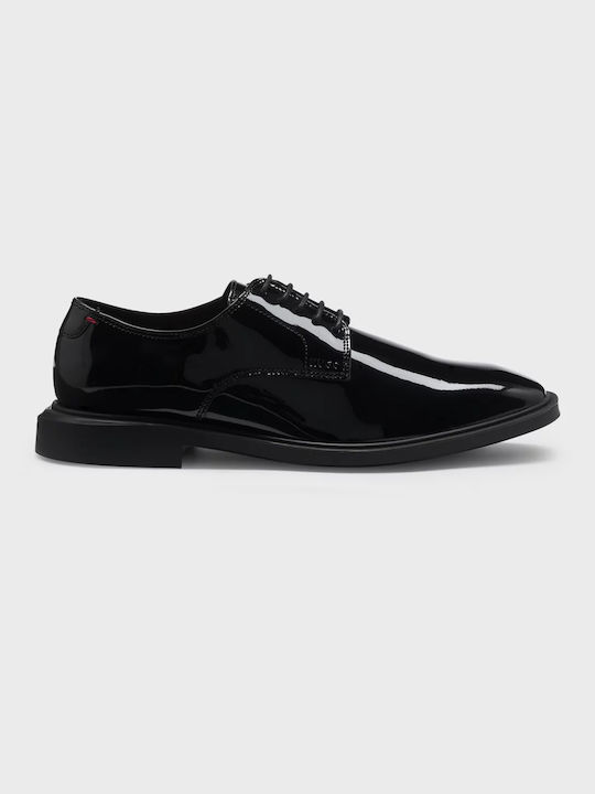 Hugo Men's Leather Dress Shoes Black