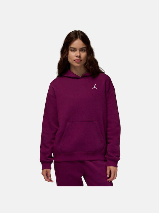 Brooklyn Women's Sweatshirt Hooded Burgundy