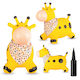 Sun Baby Hopa Hopa Giraffe with Bandana & Pump Galben 57cm.