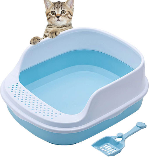 Cat Litter Box Light Blue L48 x W38 x H19cm