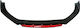 Megane Design Front Spoiler Extension Glossy Black Red Lip 4 Pieces Length 180 Cm