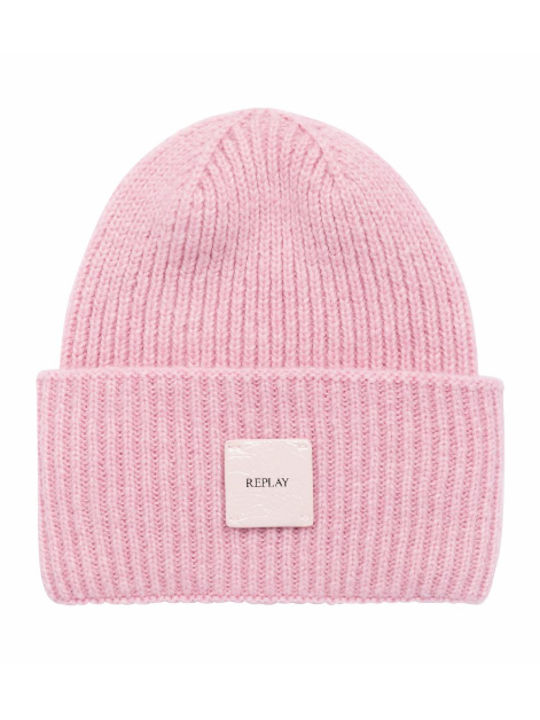 Beanie Frauen Beanie Gestrickt in Rosa Farbe