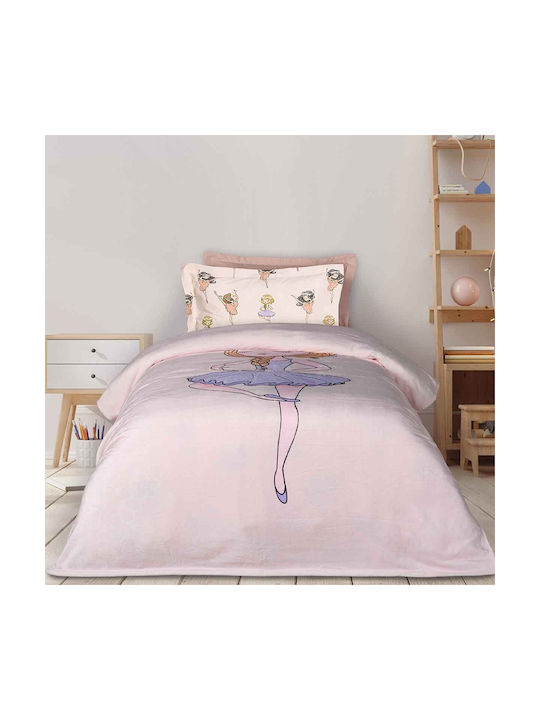 Das Home Κουβέρτα Fleece Lilac, Pink 160x220εκ.