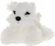 Maskottchen Sitzender Hund Weiß 13cm 13853