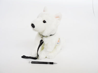 *plush Sheepdog 25 Cm White Leash