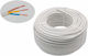 Cablu de alimentare cu secțiune 3x4mm² în culoarea Alb 100m 1buc