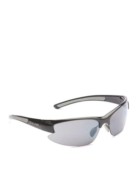 EyeLevel Sunglasses Μαύρα with Acetate Frame & Silver Lens