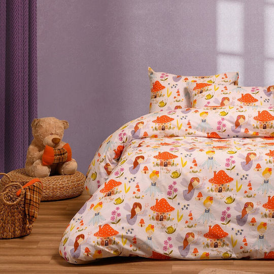 Melinen Комплект чаршафи Единично Памучни Peach 170x270см 3бр