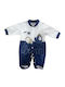 Sweet Baby Baby Bodysuit Long-Sleeved Velvet White-blue