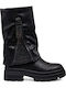 Damenstiefel mit mittlerem Absatz Schwarz
