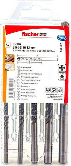 Set Burghie pentru Piatră Fischer D-SDX Set 5-12mm 5 Bucăți