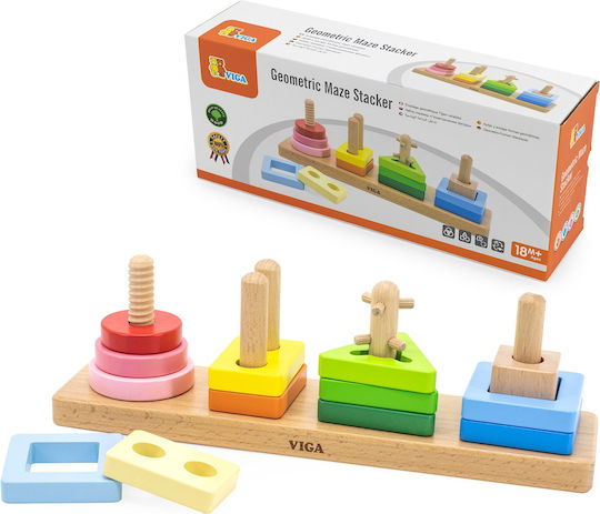 Viga Wooden Geometric Labyrinth Sorter