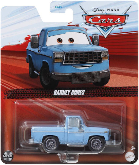Mattel Disney Cars Pixar Cars On The Road Car Barney Cones Scale 1:55 For 3+ Years