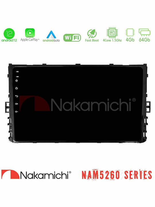 Nakamichi Автомобилна Аудио Система (Блутут/USB/AUX/WiFi/GPS/Apple-Carplay/Android-Auto) с Тъчскрийн 9"