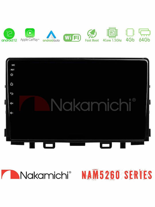 Nakamichi Ηχοσύστημα Αυτοκινήτου για Kia Stonic / Rio 2018 (Bluetooth/USB/AUX/WiFi/GPS/Apple-Carplay/Android-Auto) με Οθόνη Αφής 9"