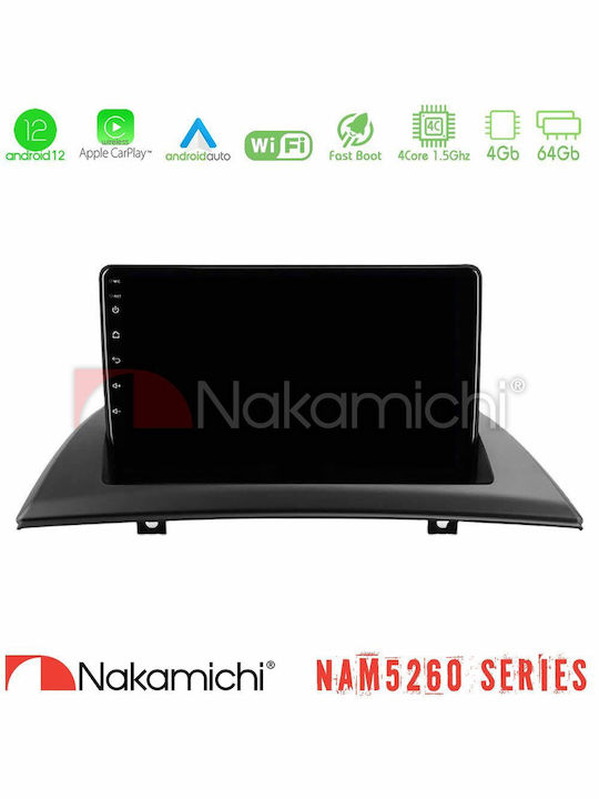 Nakamichi Auto-Audiosystem für BMW X3 (E83) 2003-2010 (Bluetooth/USB/WiFi/GPS/Apple-Carplay/Android-Auto) mit Touchscreen 9"