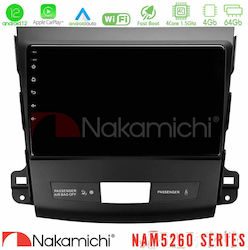 Nakamichi Sistem Audio Auto pentru Peugeot 4007 Mitsubishi Outlander Citroen C-Crosser 4007 (Bluetooth/USB/AUX/WiFi/GPS/Apple-Carplay/Android-Auto) cu Ecran Tactil 9"