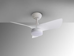 76cm Ceiling Fan with Light Fixture White 319607 76cm Ceiling Fan with Light Fixture White 319607