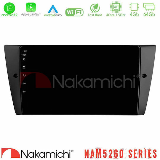 Nakamichi Ηχοσύστημα Αυτοκινήτου για BMW Σειρά 3 / Σειρά 3 (E90) / E90 2006-2011 (Bluetooth/USB/AUX/WiFi/GPS/Apple-Carplay/Android-Auto) με Οθόνη Αφής 9"