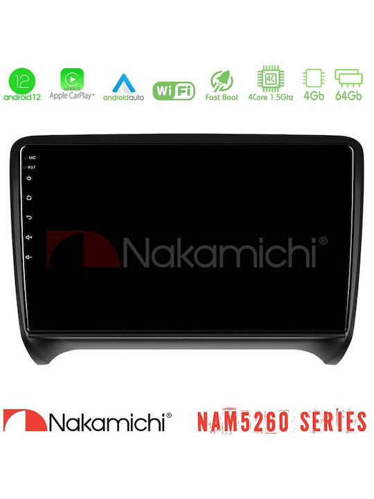 Nakamichi Nam5260 Series 4core Android12 4+64gb Audi Tt B7 Navigation Multimedia Tablet 9" Carplay & Android Auto