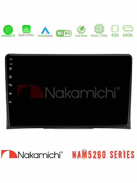 Nakamichi Nam5260 Series 4core Android12 4+64gb Vw Transporter 2003-2015 Navigation Multimedia Tablet 9" Carplay & Android Auto