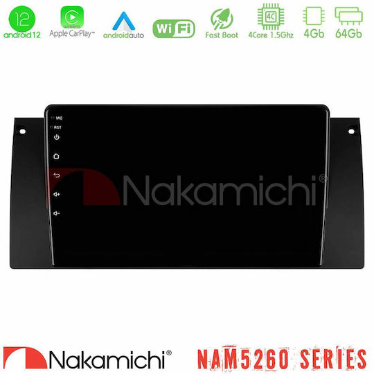 Nakamichi Nam5260 Series 4core Android12 4+64gb Bmw 5 Series E39 X5 E53 Navigation Multimedia Tablet 9" Carplay & Android Auto