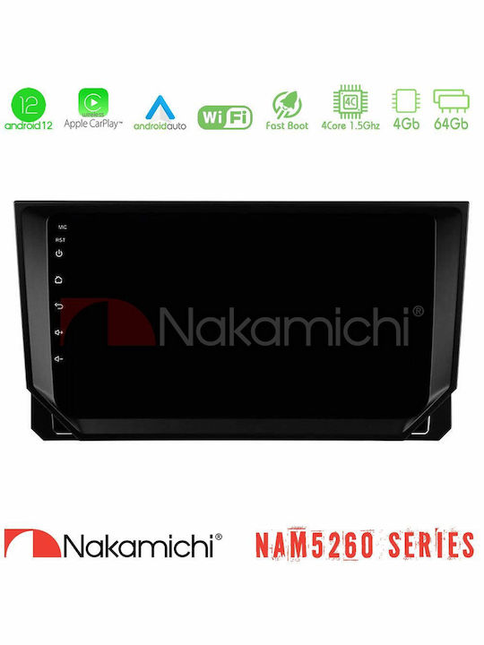Nakamichi Nam5260 Seria 4core Android12 4+64gb Seat Arona Ibiza Navigație Tabletă Multimedia 9" Carplay & Android Auto