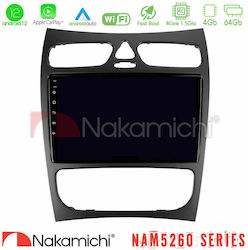 Nakamichi Nam5260 Seria 4core Android12 4+64gb Mercedes Clk Class W209 2000-2004 Navigație Multimedia Tabletă 9" Carplay & Android Auto