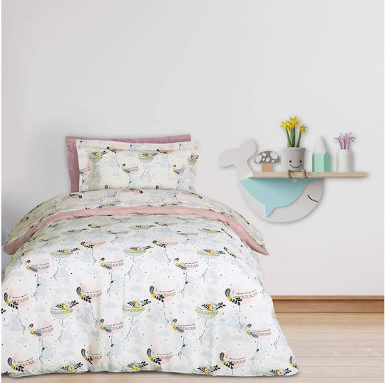 Das Home Set Kinderbettbezüge Einzeln Light Blue, Mint, Pink