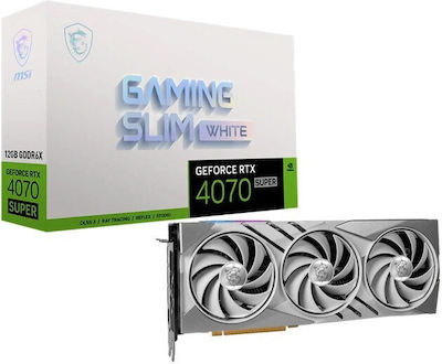 MSI GeForce RTX 4070 Super 12GB GDDR6X Gaming Slim alb Placă Grafică