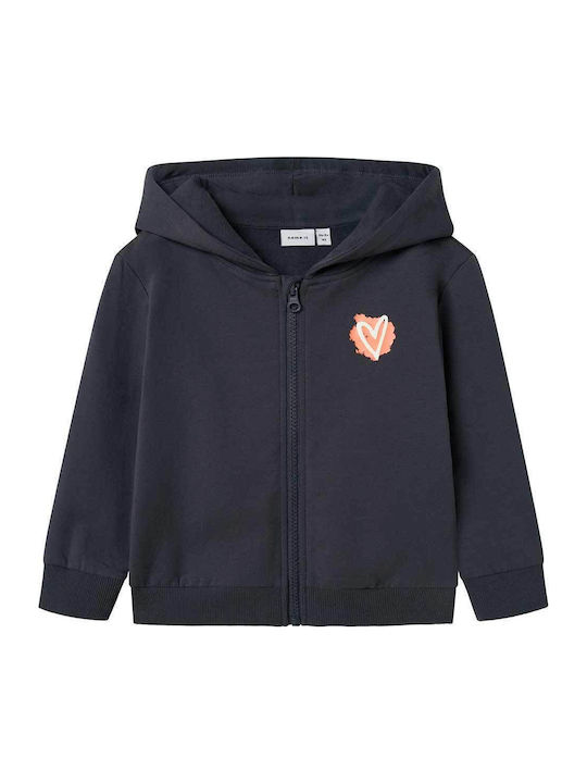 Name It Kids Cardigan Cotton with Hood India Ink