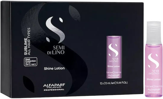 Alfaparf Milano Professional Semi Di Lino Sublime Shine Ampule Pentru Păr Reconstrucție Pentru Femei 12x13ml