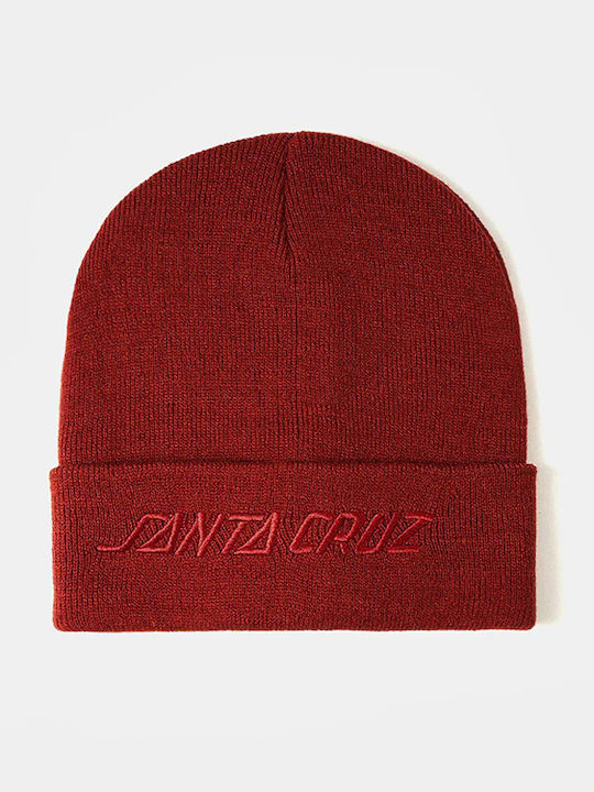 Beanie Unisex Beanie Knitted in Burgundy color