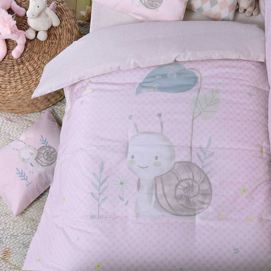 Nef-Nef Homeware Ροζ Cute snail 110x140cm