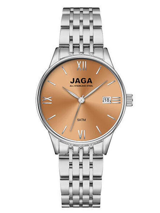 Jaga Men's Watch 34mm Battery with Silver Metal...