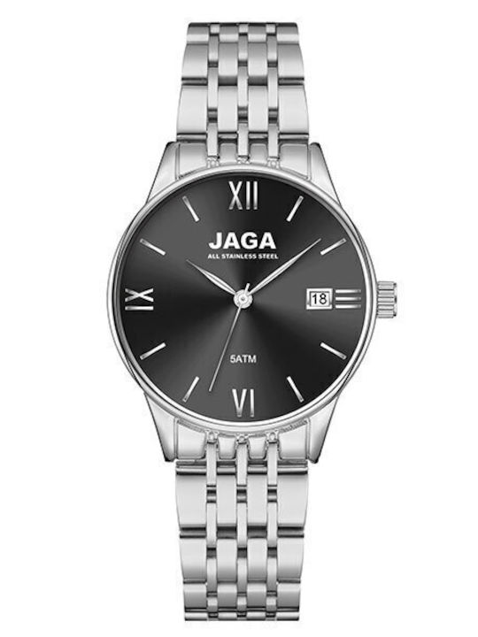 Jaga Men's Watch 34mm Battery with Silver Metal...