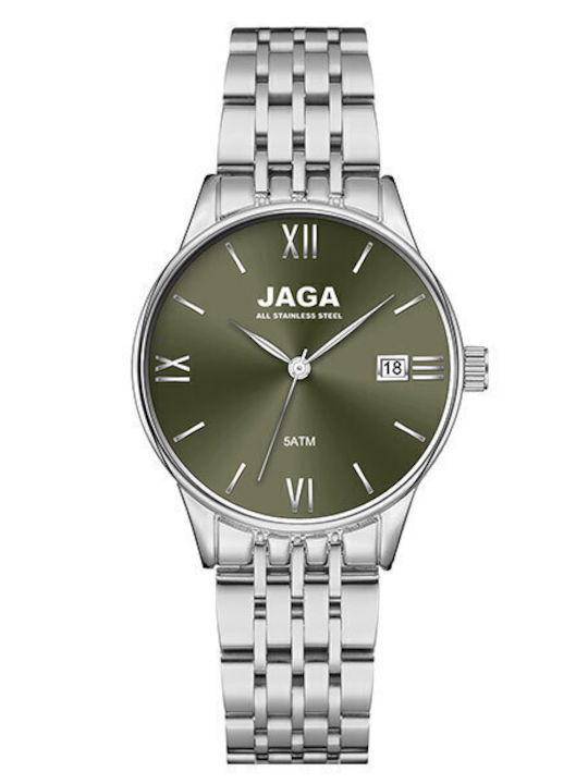 Jaga Men's Watch 34mm Battery with Silver Metal...