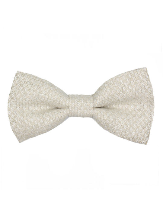 JFashion Linen Handmade Bow Tie White