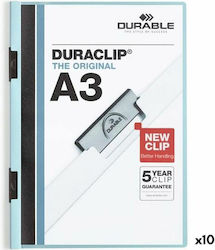 Durable Duraclip 60 Blue Transparent A3 Folder Portfolio X10