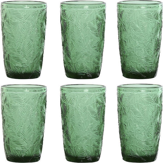 Home Esprit Glas Wasser aus Kristall in Grün Farbe 370ml